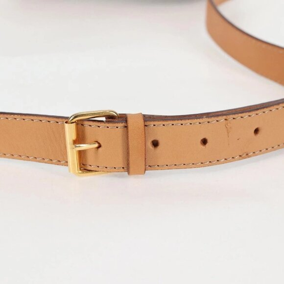 CELINE Macadam Canvas Shoulder Bag PVC Leather Brown Gold Auth BD2080M - Picture 9 of 16